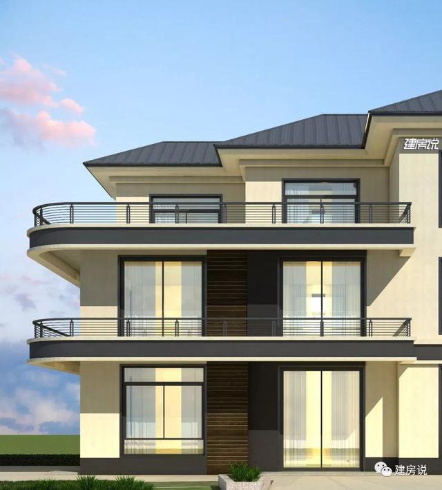 80后和90后喜歡的三層現(xiàn)代樓房戶型圖，城市房價高，回老家建一棟