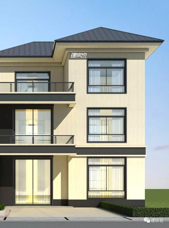 80后和90后喜歡的三層現(xiàn)代樓房戶型圖，城市房價高，回老家建一棟