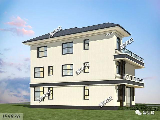 80后和90后喜歡的三層現(xiàn)代樓房戶型圖，城市房價高，回老家建一棟