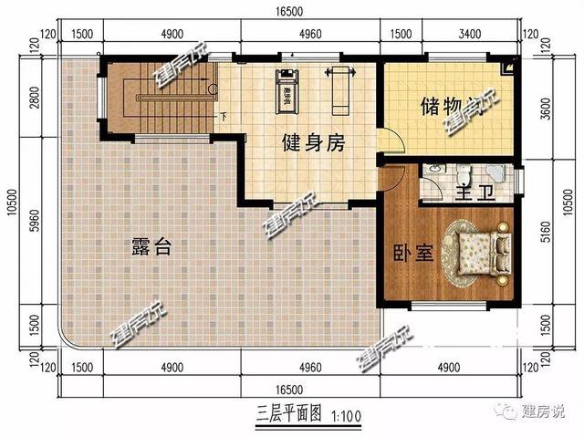 80后和90后喜歡的三層現(xiàn)代樓房戶型圖，城市房價高，回老家建一棟