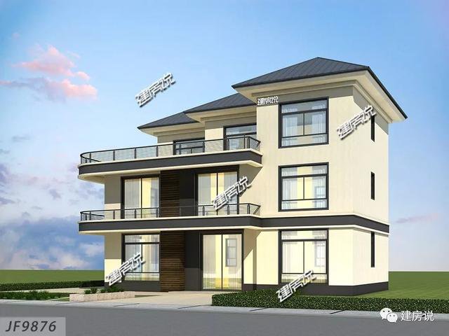 80后和90后喜歡的三層現(xiàn)代樓房戶型圖，城市房價高，回老家建一棟