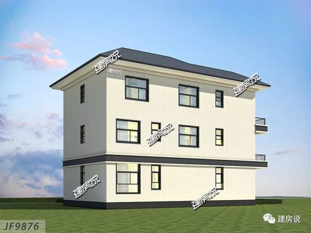 80后和90后喜歡的三層現(xiàn)代樓房戶型圖，城市房價高，回老家建一棟