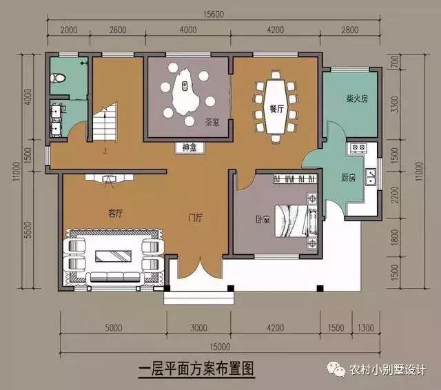 16款農(nóng)村兩層住宅鄉(xiāng)墅戶型圖，顏值比較高