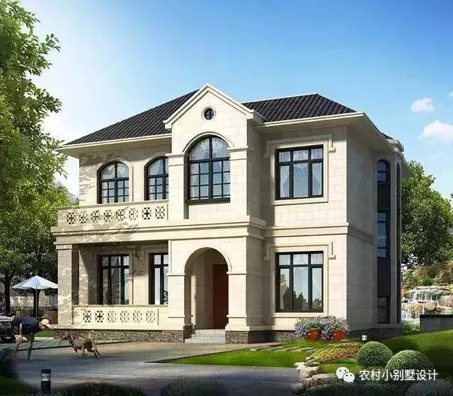 16款農(nóng)村兩層住宅鄉(xiāng)墅戶型圖，顏值比較高