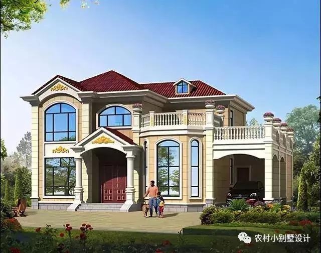 16款農(nóng)村兩層住宅鄉(xiāng)墅戶型圖，顏值比較高