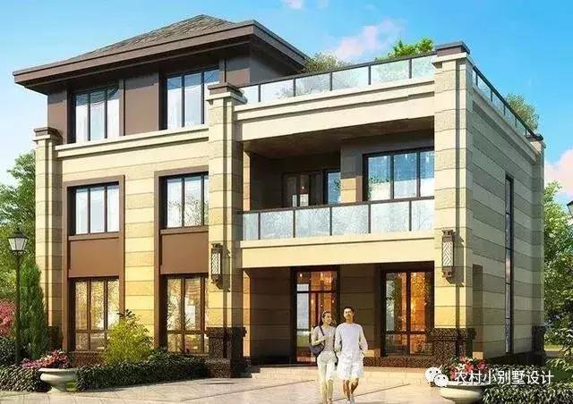 16款農(nóng)村兩層住宅鄉(xiāng)墅戶型圖，顏值比較高