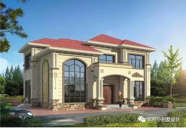 16款農(nóng)村兩層住宅鄉(xiāng)墅戶型圖，顏值比較高