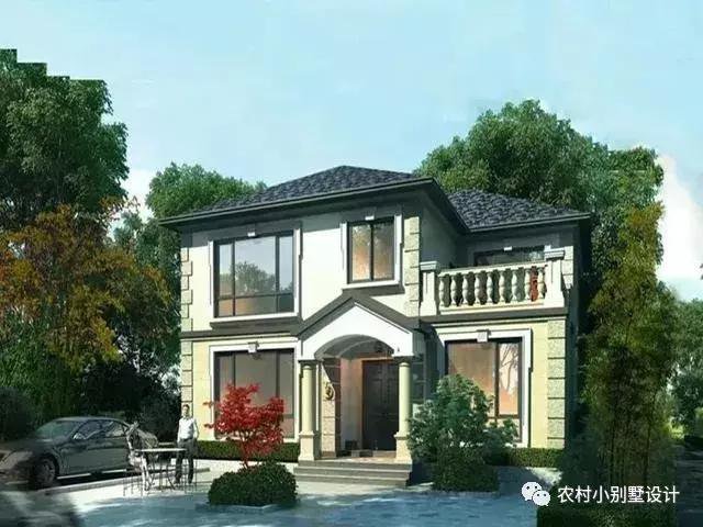 16款農(nóng)村兩層住宅鄉(xiāng)墅戶型圖，顏值比較高