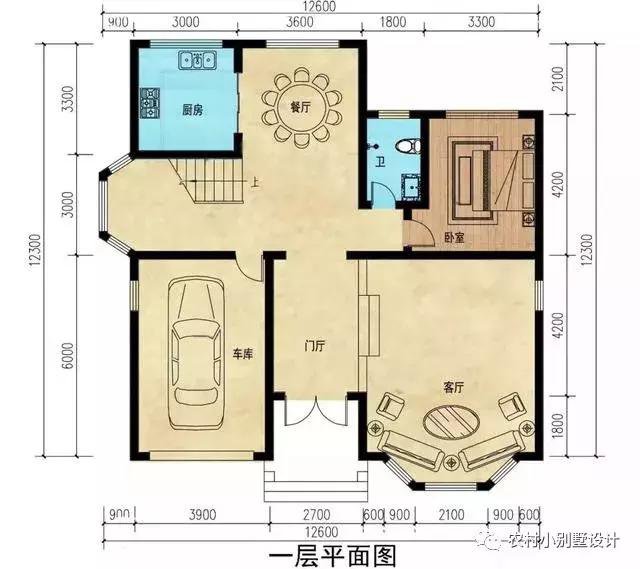 16款農(nóng)村兩層住宅鄉(xiāng)墅戶型圖，顏值比較高