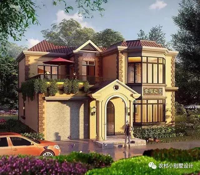 16款農(nóng)村兩層住宅鄉(xiāng)墅戶型圖，顏值比較高