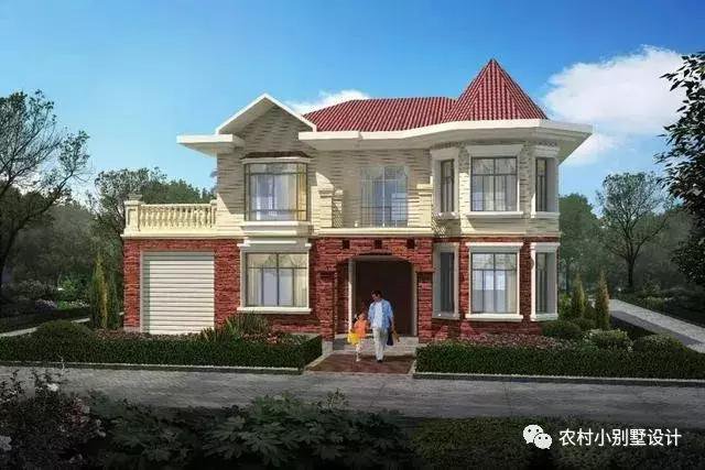 16款農(nóng)村兩層住宅鄉(xiāng)墅戶型圖，顏值比較高