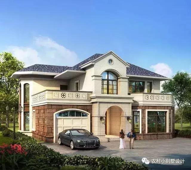 16款農(nóng)村兩層住宅鄉(xiāng)墅戶型圖，顏值比較高