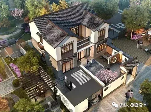 16款農(nóng)村兩層住宅鄉(xiāng)墅戶型圖，顏值比較高