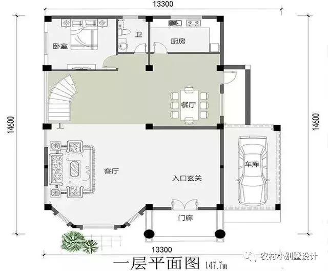 16款農(nóng)村兩層住宅鄉(xiāng)墅戶型圖，顏值比較高