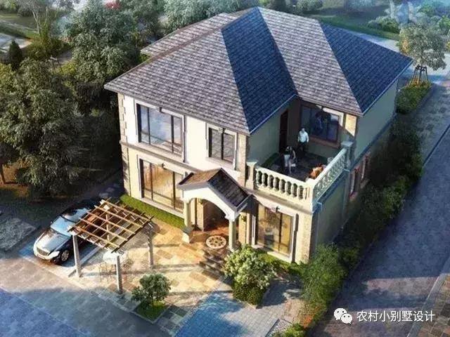 16款農(nóng)村兩層住宅鄉(xiāng)墅戶型圖，顏值比較高