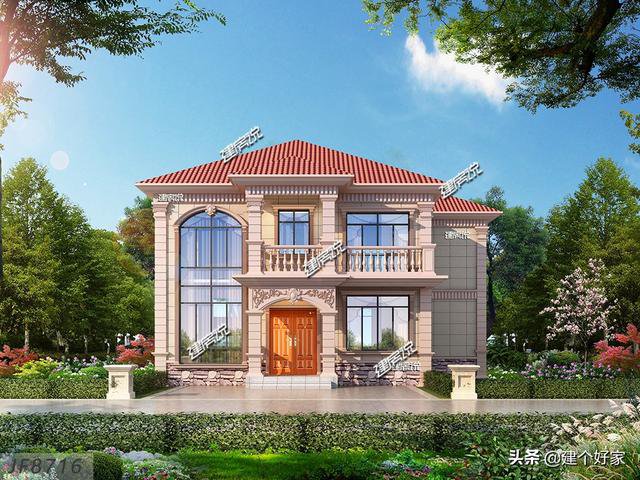 5款超美鄉(xiāng)墅外觀效果圖片，附帶平面戶型圖