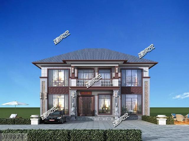 35萬新中式別墅戶型圖，農(nóng)村自己按圖選這套顏值高