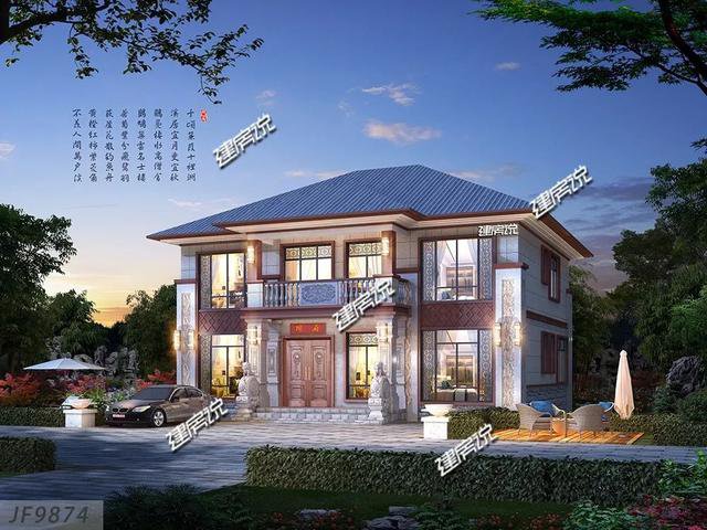 35萬新中式別墅戶型圖，農(nóng)村自己按圖選這套顏值高