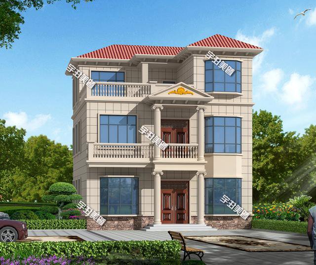 2棟簡(jiǎn)易三層洋樓戶型圖，施工比較容易