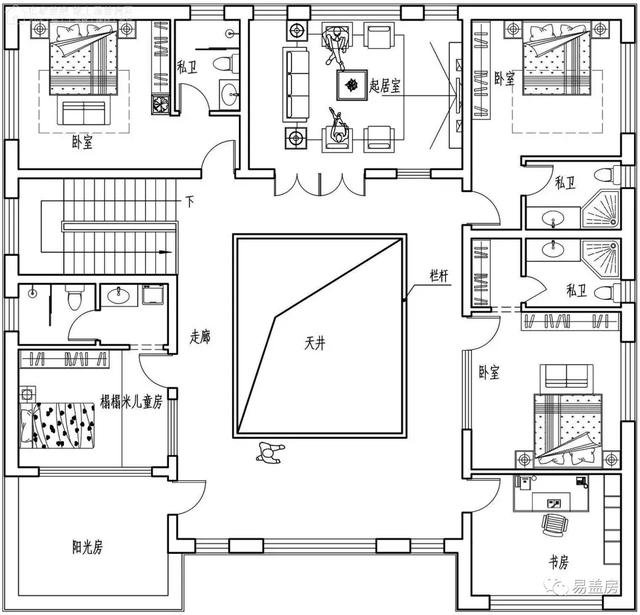 農(nóng)村自建二層養(yǎng)老住宅戶型圖，比買房便宜多了