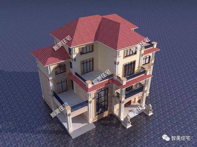 層次分明的兩層半歐式戶型方案圖，客廳中空復(fù)式