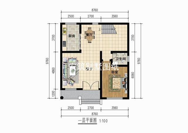80平方米三層精致小洋樓戶型圖，還帶個(gè)大露臺(tái)