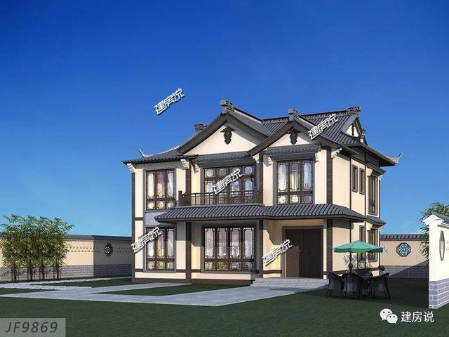 120多平方兩層半仿古住宅方案戶型圖，成功人士喜歡的風格