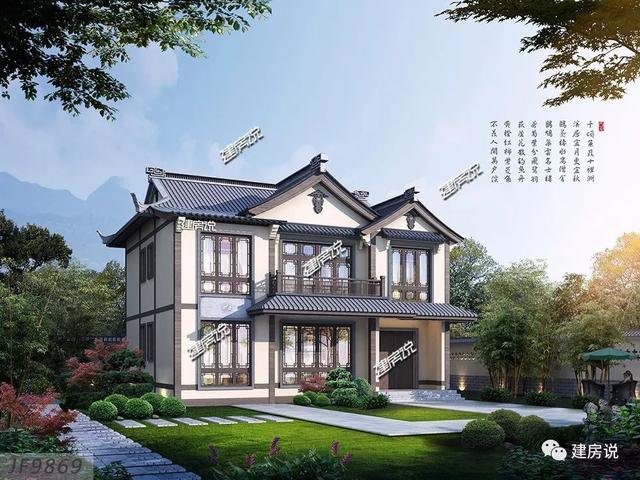 120多平方兩層半仿古住宅方案戶型圖，成功人士喜歡的風格