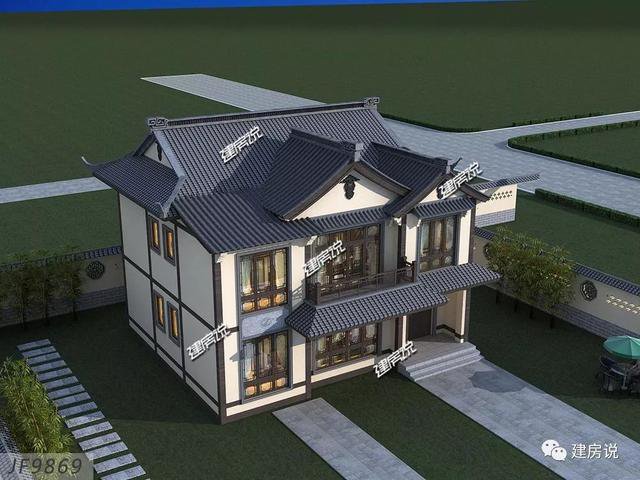 120多平方兩層半仿古住宅方案戶型圖，成功人士喜歡的風格