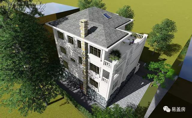 帶架空層的三層歐式自建鄉(xiāng)村房子戶型圖，造價(jià)100萬(wàn)左右