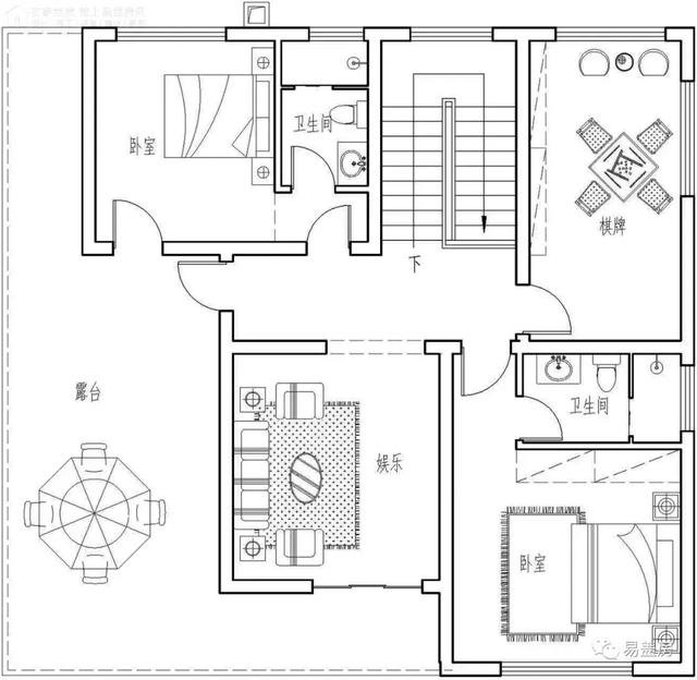 帶架空層的三層歐式自建鄉(xiāng)村房子戶型圖，造價(jià)100萬(wàn)左右
