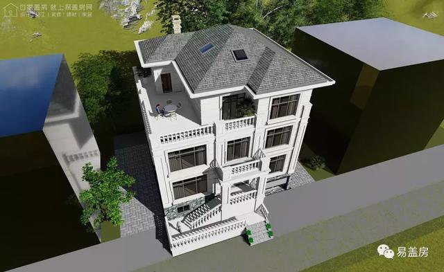 帶架空層的三層歐式自建鄉(xiāng)村房子戶型圖，造價(jià)100萬(wàn)左右