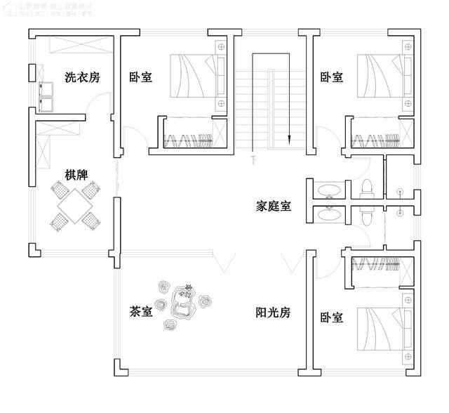 安徽老家自建農(nóng)村二層住宅戶型圖，帶小院，享受愜意生活
