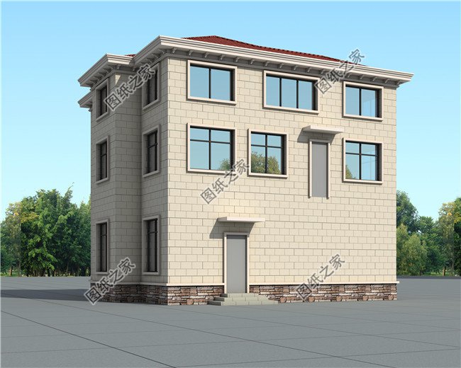 130平米新農(nóng)村自建房屋施工建筑圖紙及效果圖