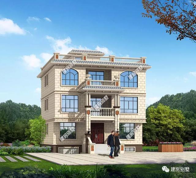 帶地下室設(shè)計(jì)的兩棟自建房，第一棟建造浙江農(nóng)村