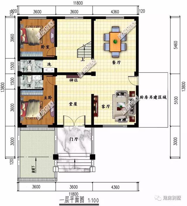 帶地下室設(shè)計(jì)的兩棟自建房，第一棟建造浙江農(nóng)村