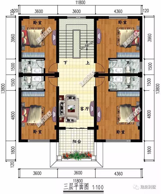 帶地下室設(shè)計(jì)的兩棟自建房，第一棟建造浙江農(nóng)村