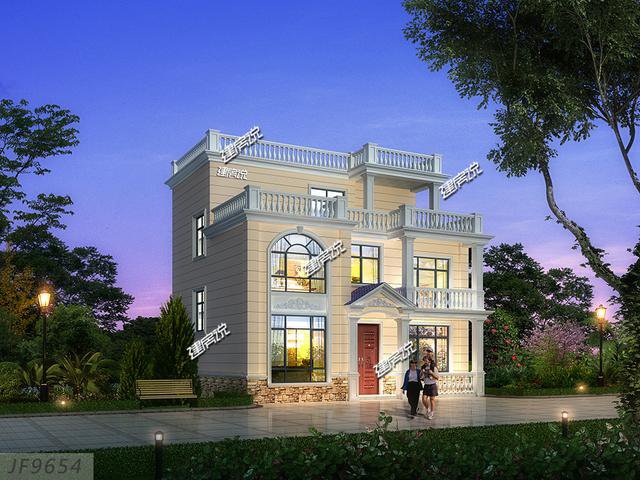 3款占地100平方左右的別墅，20幾萬(wàn)，2款平屋頂戶型