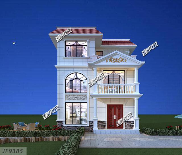 3款占地100平方左右的別墅，20幾萬(wàn)，2款平屋頂戶型