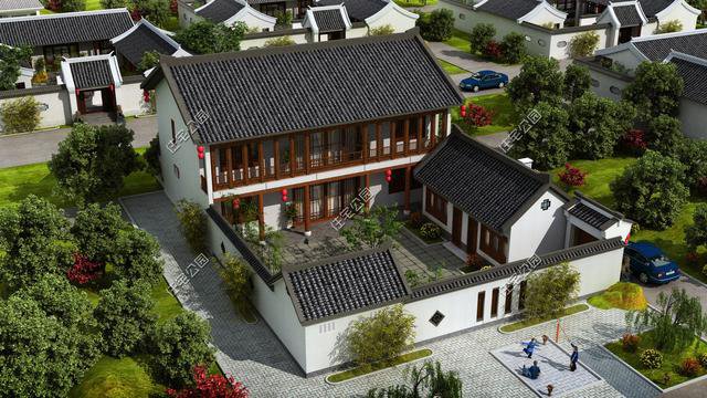 中式帶小院民宿平面戶型圖，這種設計誰不喜歡？