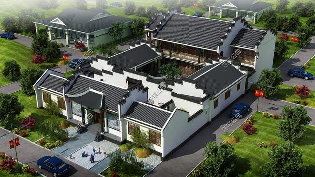 中式帶小院民宿平面戶型圖，這種設計誰不喜歡？