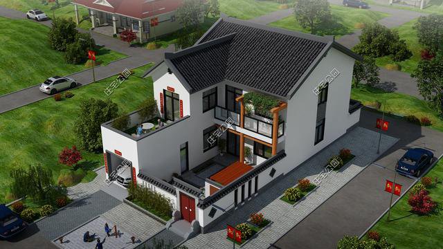 中式帶小院民宿平面戶型圖，這種設計誰不喜歡？