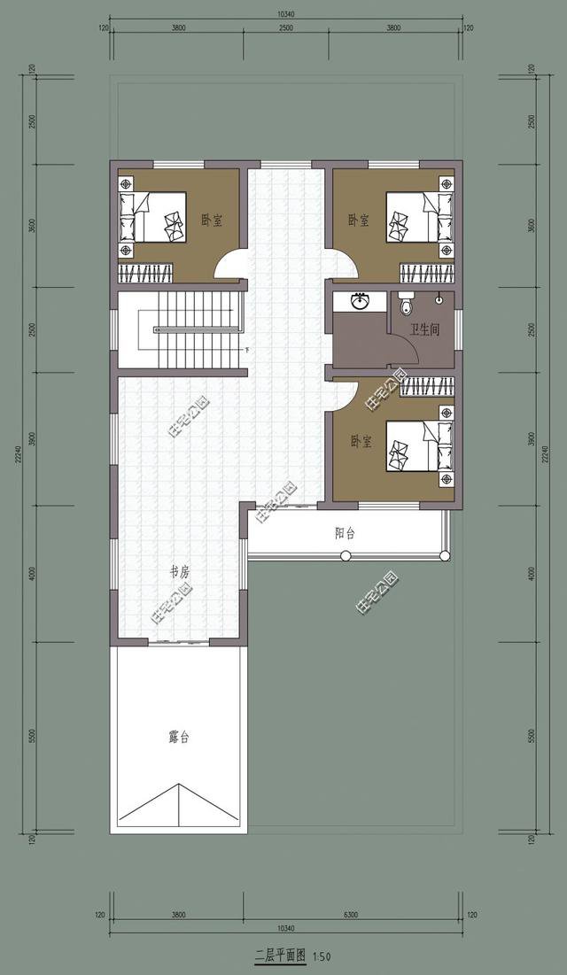 中式帶小院民宿平面戶型圖，這種設計誰不喜歡？