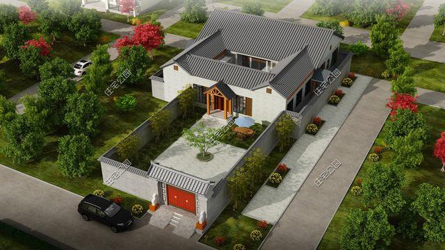 中式帶小院民宿平面戶型圖，這種設計誰不喜歡？