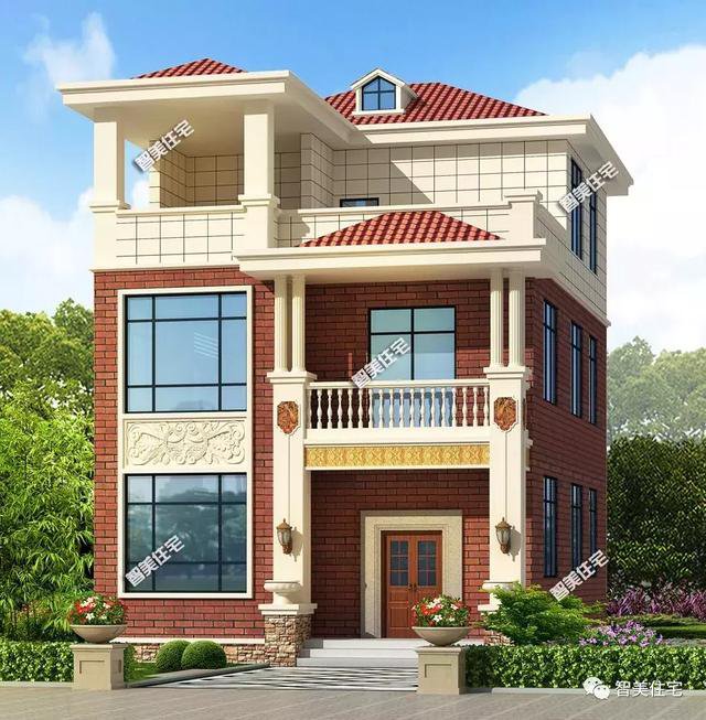 5棟寬8-9米的別墅設(shè)計方案戶型，宅基地小不用愁