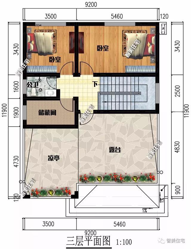 5棟寬8-9米的別墅設(shè)計方案戶型，宅基地小不用愁