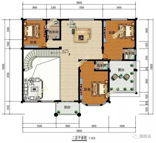 不帶廚房的自建房別墅戶型方案圖，不帶廚房設(shè)計(jì)圖