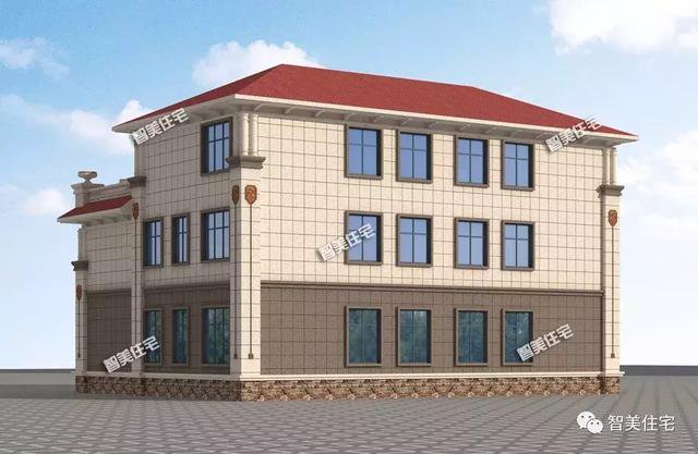 18×13.8米雙拼別墅戶型方案圖，客廳挑空共用堂屋