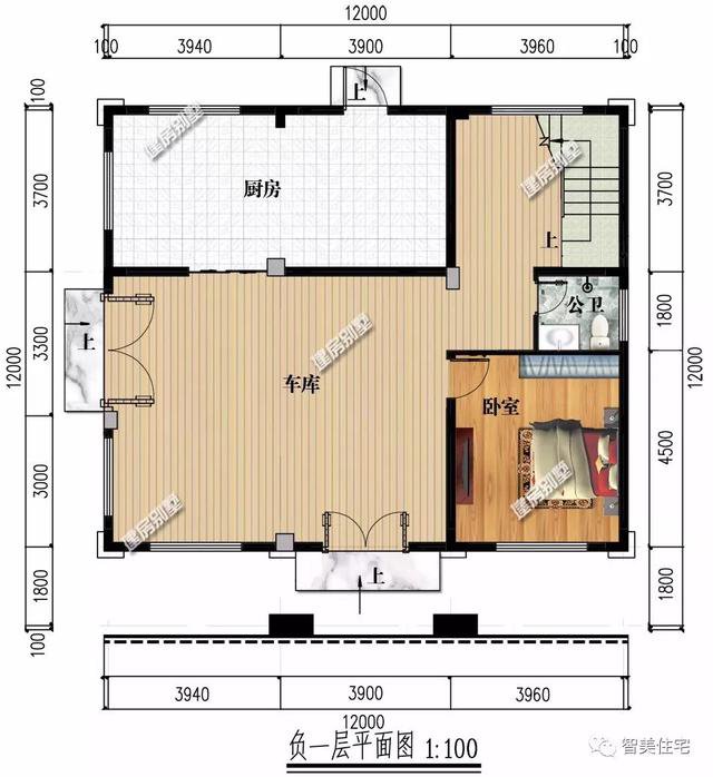 2棟比較豪的三層歐式農村住房戶型方案圖，第二棟還帶地下室