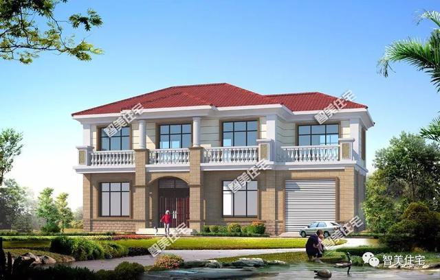 2棟四間兩層實(shí)用簡(jiǎn)約的住房戶(hù)型設(shè)計(jì)圖，農(nóng)村建正合適